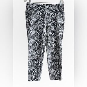 Caché Anthropologie Animal Print Skinny Pants Size 6